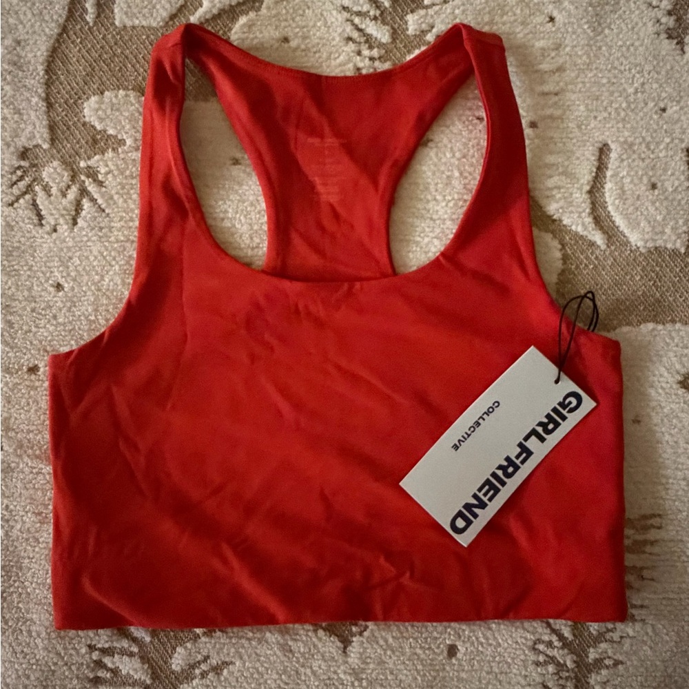 NWT Girlfriend Collective Red Sports Bra